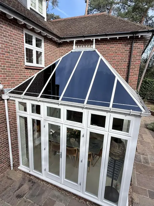 Conservatory with a new glazed lantern roof installed by Team Frames